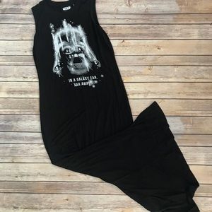 Star Wars Darth Vader black maxi dress size Small